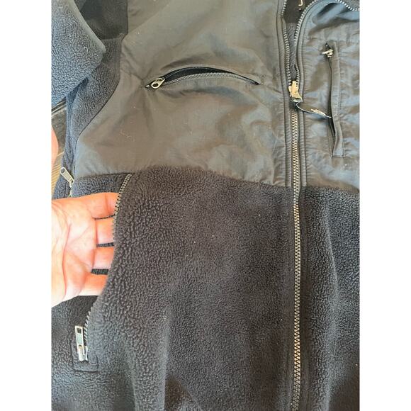 The North Face Denali Fleece Jacket Men Large Black Neutral Hiking Outdoor Comfy - Picture 12 of 16